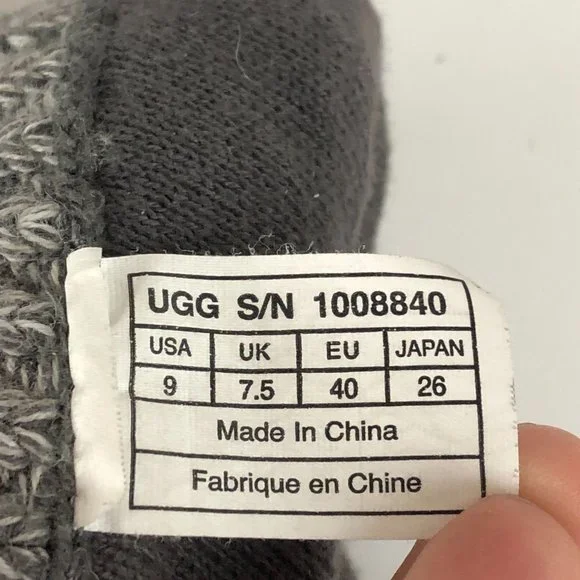 UGG Women's Size 9 Isla Grey Cable Knit Sweater Lace-Up Ankle Booties Boots - Picture 10 of 12